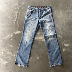Tony Hawk Mens Straight Leg Blue Denim Jeans 32x32 Skateboarding Y2K